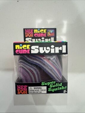 NeeDoh Nice Cube Purple, Pink, And White Swirl Hard To Find TikTok Viral NEW